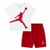 Ensemble de Sport pour Enfants Nike Blanc Rouge 2 Pièces