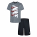 Children's Sports Outfit Nike Dropset  Black Grey 2 Pieces