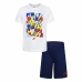 Completo Sportivo per Bambini Nike Nsw Add Ft Short  Azzurro Bianco Multicolore 2 Pezzi