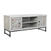 Tv-meubel DKD Home Decor Wit Beige Grijs Multicolour Keramisch Mangohout 130 x 40 x 56 cm