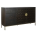 Sideboard DKD Home Decor Black Golden Dark brown 160 x 40 x 90 cm
