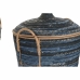 Komplet košar DKD Home Decor Modra Črna Boho 51 x 51 x 65 cm 3 Kosi