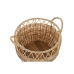 Basket set DKD Home Decor Natural Metal Polyethylene 38 x 38 x 34 cm 38 x 38 x 27 cm 3 Pieces