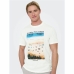 Men’s Short Sleeve T-Shirt Only & Sons Onskolton Reg Beach White