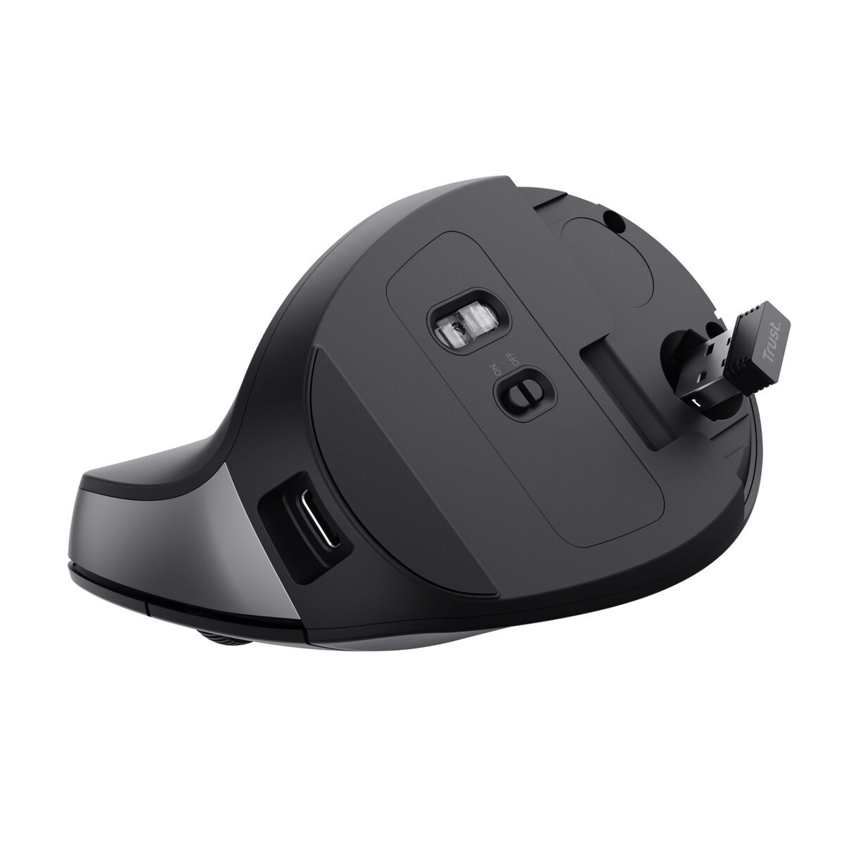 Optisk Mus Ergonomisk Trust Bayo II Svart