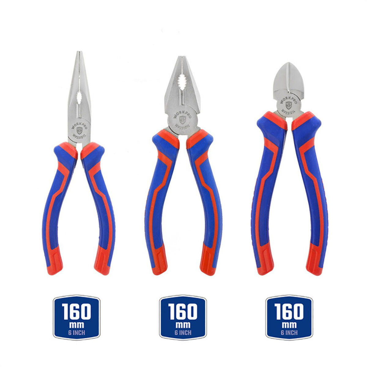 Conjunto de alicates Workpro 3 Peças