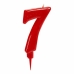 Bougie Rouge Anniversaire Numéro 7 (12 Unités)