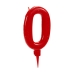 Stearinlys Fødselsdag Rød Nummer 0 (12 enheter)