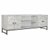 TV furniture DKD Home Decor 180 x 40 x 60 cm Black Metal White Mango wood