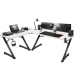 Desk Gaming Huzaro HZ-Hero 7.0 White Black Carbon fibre 154 x 72,5 x 117 cm