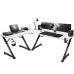 Skrivebord Gaming Huzaro HZ-Hero 7.0 Hvit Svart Karbonfiber 154 x 72,5 x 117 cm