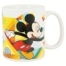 Krus Mickey Mouse Happy smiles Keramikk Rød Blå (350 ml)