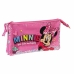 Piórnik Potrójny Minnie Mouse Lucky Różowy 22 x 12 x 3 cm