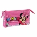 Τριπλή Κασετίνα Minnie Mouse Lucky Ροζ 22 x 12 x 3 cm