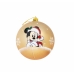Glob de Crăciun Mickey Mouse Happy smiles Auriu* 6 Unități Plastic (Ø 8 cm)