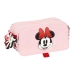 Hármas tolltartó Minnie Mouse Me time Rózsaszín (21,5 x 10 x 8 cm)