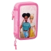Koolikott Tarvikutega Barbie Girl Roosa 12.5 x 19.5 x 4 cm (28 Tükid, osad)