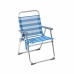 Pludmales krēsls 22 mm Strīpas Zils Alumīnijs 52 x 56 x 80 cm (52 x 56 x 80 cm)