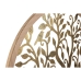 Dekoracija za steno Home ESPRIT Zlat Naraven Drevo Cottage 60 x 1,5 x 60 cm (2 kosov)
