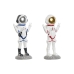 Dekorativ figur Home ESPRIT Blå Hvid Rød Dame Astronaut kvinde 9 x 7 x 20 cm (2 enheder)