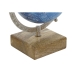 Terraqueo-Globus Home ESPRIT Blau Braun PVC Mango-Holz 14 x 12 x 20 cm