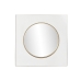 Nástěnné zrcadlo Home ESPRIT Bílý Zlatá Železo Zrcadlo 100 x 4 x 100 cm
