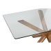 Étkezőasztal Home ESPRIT дъб Temperált Üveg 160 x 90 x 75 cm
