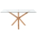 Étkezőasztal Home ESPRIT дъб Temperált Üveg 160 x 90 x 75 cm