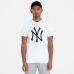 Kortærmet T-shirt til Mænd New Era NOS MLB NEYYAN 60416755 Hvid