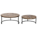 Set of 2 tables Home ESPRIT Brown Black Natural Metal Mango wood 90 x 90 x 40 cm