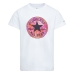 Børne Kortærmet T-shirt Converse CHUCK PATCH GRAPHIC 4CF480 001 Hvid