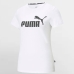 Dámské tričko s krátkým rukávem Puma LOGO TEE 586774 02 Bílý