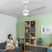 Ventilateur de Plafond avec Lumière LED et 3 Pales ABS Flaled InnovaGoods Blanc 36 W 52
