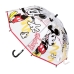 Paraply Mickey Mouse Gjennomsiktig Ø 71 cm Rød