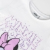 Camisola de Manga Curta Infantil Minnie Mouse Branco