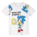 Camisola de Manga Curta Infantil Sonic Branco