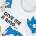 Детски Тениска с къс ръкав Sonic Бял