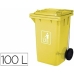 Mülltonne Q-Connect KF16543 Gelb Kunststoff 100 L