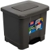 Waste bin with pedal Plastic Forte 1126522 Black Plastic 30 L