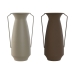 Vase Home ESPRIT Brun Beige Metall 25 x 25 x 44 cm (2 enheter)