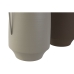 Vase Home ESPRIT Brun Beige Metall 25 x 25 x 44 cm (2 enheter)