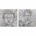 Pintura DKD Home Decor 100 x 2,4 x 100 cm Buda Oriental (2 Unidades)