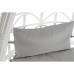 Висящ градински фотьойл DKD Home Decor 90 x 70 x 110 cm Сив Метал синтетичен ратан Бял