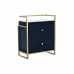 Ночной столик DKD Home Decor 60 x 35 x 74 cm Стеклянный Синий Позолоченный