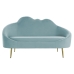 Sofa DKD Home Decor Mėlyna Auksinis Dangaus mėlynumo Metalinis Debesys Scandi 155 x 75 x 92 cm