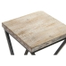 Souprava 3 stolů Home ESPRIT Dřevo Kov 33 x 33 x 68 cm