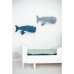 Αρκουδάκι Crochetts OCÉANO Μπλε φάλαινα 28 x 75 x 12 cm 2 Τεμάχια
