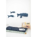Αρκουδάκι Crochetts OCÉANO Μπλε φάλαινα Ιχθύες 29 x 84 x 14 cm 3 Τεμάχια