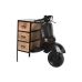 Prádelník Home ESPRIT Kaštanová Černý Železo mangové dřevo Motorka Loft Opotřebované 100 x 68 x 105 cm