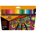 Set Viltstiften Bic 978035 Zwart Multicolour (24 Onderdelen)
